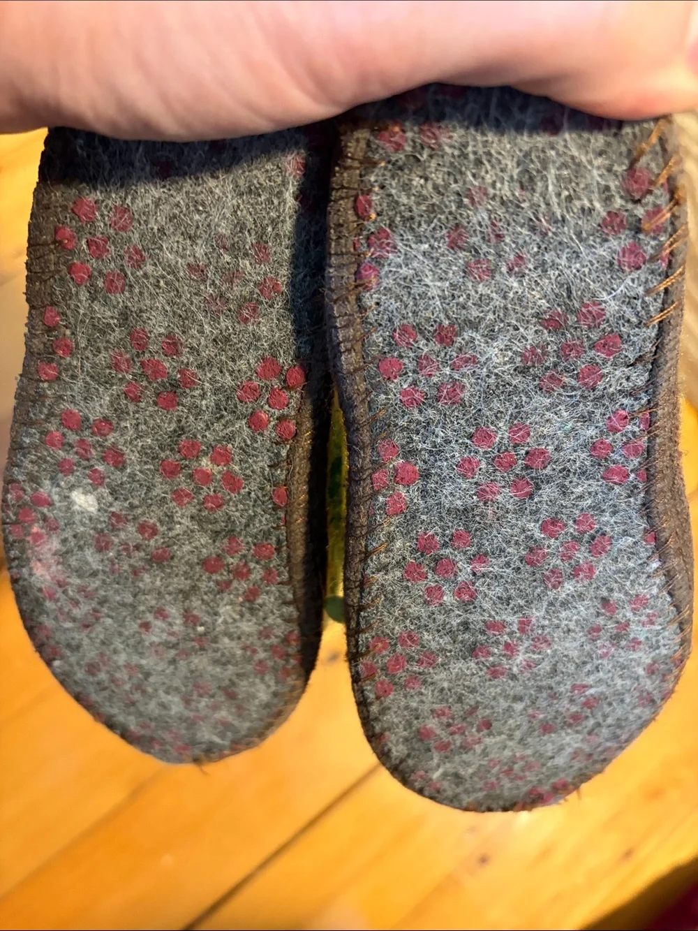 🐢Garnet Hill little Kids 8 Boiled Wool Slippers Turtles!